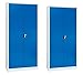 Produktbild Stahlschrank Set 195x92x42cm + 180x80x38cm (HxBxT) GRAU/BLAU