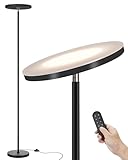 JOOFO LED Floor Lamp – Super Bright Torchiere with Remote & Foot Switch, Stepless Dimmable Tall Standing Lamp, 69' Modern Pole Light for Corner, Living Room, Bedroom, Reading, Office