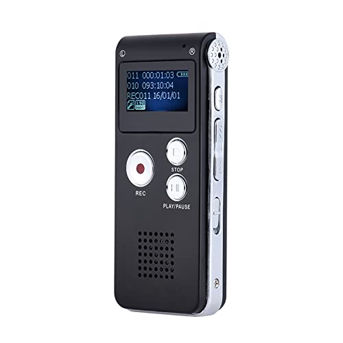 LUCHONG Enregistreur vocal,8 Go Intelligent Digital Audio Enregistreur de téléphone vocal Dictaphone Lecteur de musique MP3 Activer la voix VAR AB...