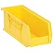 Quantum Ultra Stack and Hang Bins with Divider Slots and Large Molded Label ID Area on Front in Yellow 10-7/8" x 4-1/8" x 4" Sold 24 per Zack Pack Carton