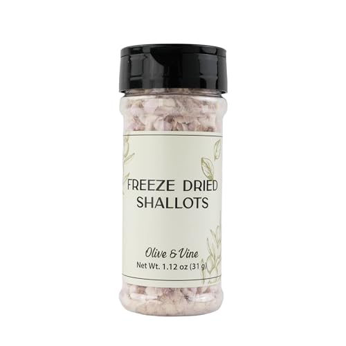 Olive & Vine Freeze Dried Shallots Subtle Sweetness For Sauces & Dressings Rich Tradition Authentic Taste For Global Recipes (1.12 Ounce)