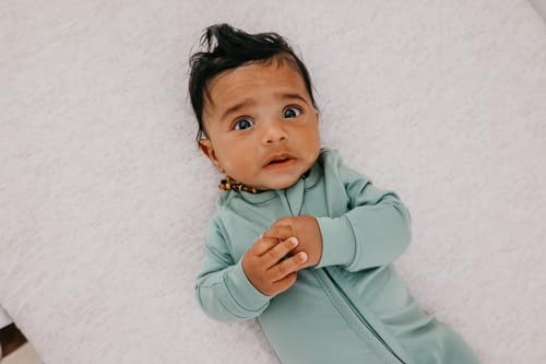 Image of Copper Pearl Zip-Up Footie Baby Pajamas - Soft Newborn Onesies for Boys & Girls, Tag-Free with Two-Way Zipper Baby Sleepers for Newborn - 24 Months, Briar