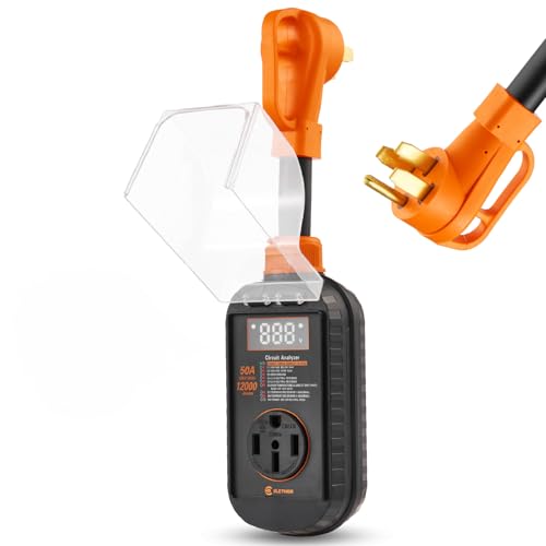 ELETHOR RV Surge Protector - 50 Amp, Waterproof, 12000 Joules/125V-250V