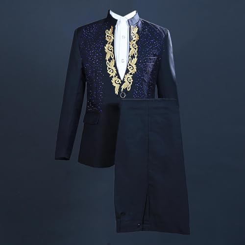 Ensemble homme de cour de style européen noir taille L costume de performance - 2