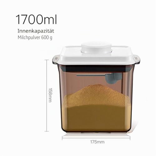 Nocsm Milchpulverspender.Versiegelter PulverbehäLter Tragbare Milchpulver-Aufbewahrungsbox FüR Lebensmittel. FeuchtigkeitsbestäNdige Versiegelung Zur Aufbewahrung Von Milchpulver Und Lebensmittel.