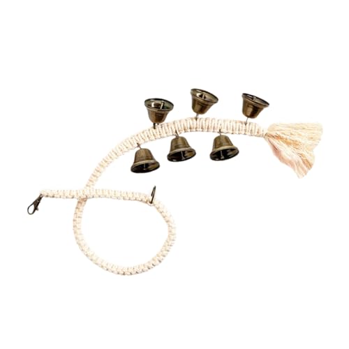 SEWACC 犬用トイレトレーニングチェーン 錆びにくい古色ドアベル 耐久性ある編み込みペット用トレーニングツール 犬の排泄習慣改善サポー