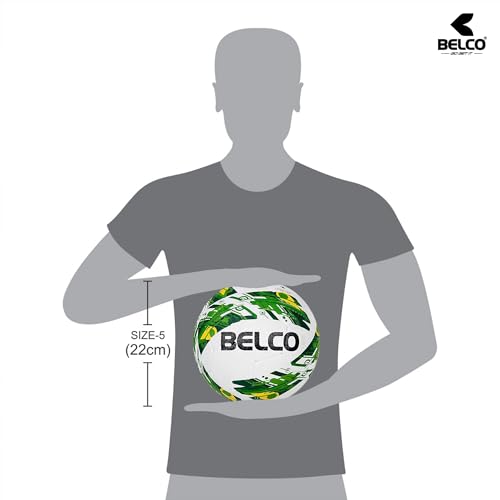 Belco Sports Cyclone Rubber Moulded Football Size 5 (Green) 6 31rq0iuLqjL