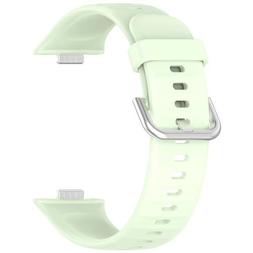 Wownadu Straps Compatible for Huawei Watch Fit 4/4 Pro / 3 Strap Green Silicone Adjustable Classic Wristbands for Men Women Replacement Watchbands (Strap Only) - Image 2