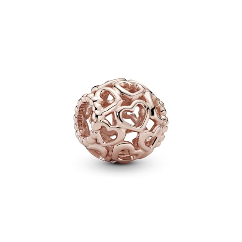 PANDORA Hearts All Over Charm - Compatible with PANDORA Moments - 14k Rose Gold-Plated - Gift for Her - Jewelry for Women with Gift Box2