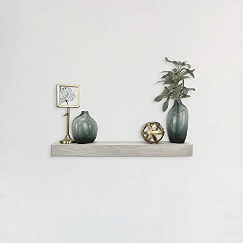 Image of MCS Gray Woodgrain Floating Shelf 24 Inch x 4 Inch, 24 x 4