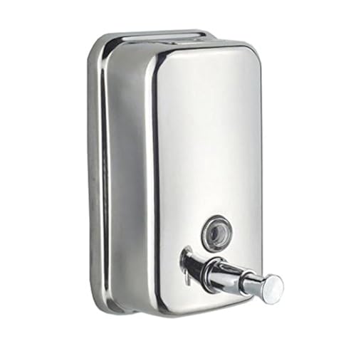 OFKPO 500ml Distributeur de Savon Mural, Distributeur de Savon Salle de Bain en Acier Inoxydable ou Cuisine Boîte de Savon Liquide Manuel Fixé