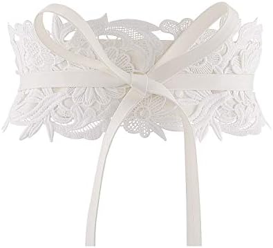 Ayliss Women's Lace Waist Belt Obi Bowknot Cinch Wide Belt Bow Tie Wrap Boho Corset Dress Waist Band Pu Leather