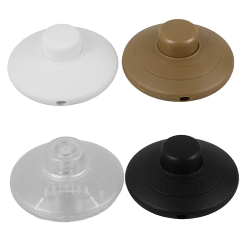OSOLADY 4pcs Pedal Self-Locking Switch Foot Lamp Switch Floor Lamp Foot Switch Pedal Switch for Lamp Foot Pedal Switch Floor Foot Switch Foot Switch for Lamp Desk Lamp Button Plastic