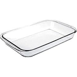 Cacerola Rectangular IBILI 480730 Cacerola rectangular de cristal, cristal, transparente, 30 x 18 x 5 cm