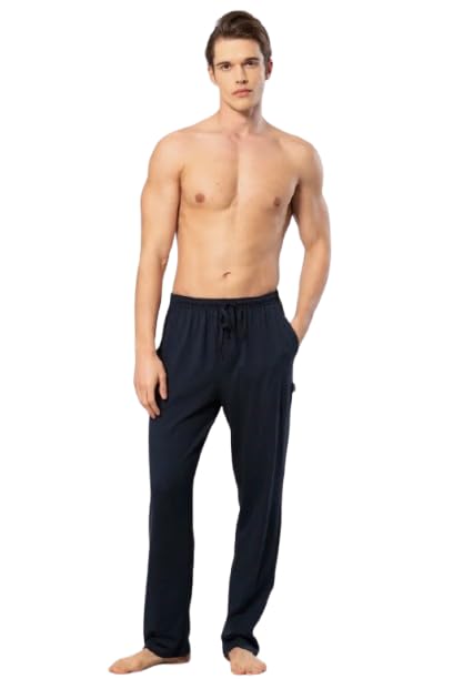 Men's Cotton Pajama Pants | Sleepwear | Striped Pants | Relaxed Fit | Bottoms with Elastic Waistband | Lounge Trousers-image-30