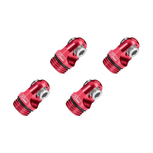 Aluminum 7075-T6 Alloy Shock Cap for Vanquish 1/10 H10 Optic Kit Rock Crawler Kit-VPS09027 Upgrades - Red