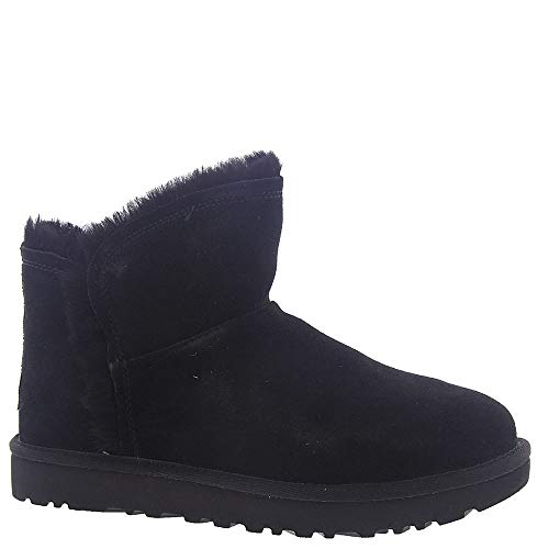 UGG W Classic Mini Fluff High-Low, Botas Para Mujer, Negro (Black Blk), 37 EU