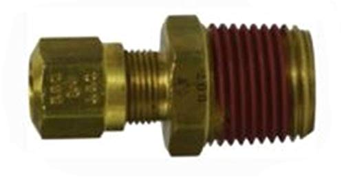1/4T-1/4MPT D.O.T. Air Brake Brass Fitting Male Connector for NTA Nylon Tubing (Qty 2)