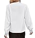Avanova Women Bow Tie Neck Blouse Shirt Bishop Long Sleeve Work Office Top Solid White Large