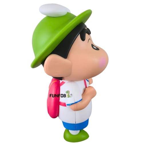 Image of FUNFOB Shinchan Action Figure | Big Size Height-19CM Cartoon Figures Toys for Boys & Girls PVC Multicolour | Frog Hat Shin chan