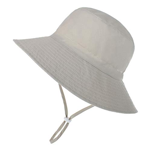 Image of Baby Sun Hat Toddler Summer UPF 50+ Sun Protection Baby Boy Girls Hats Beach Hats Wide Brim Adjustable Bucket Hat