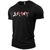 GYMTIER Army UK Flag - Men's Gym T-Shirt - Bodybuilding Workout Top, Black, L #3