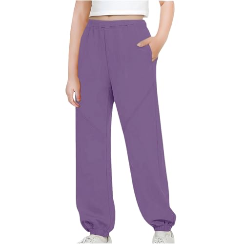 Kids Casual Joggers Boys Girls Baggy Sweatpants High Waisted Pants Cinch Bottom Pants Trendy Trousers Comfy Pant