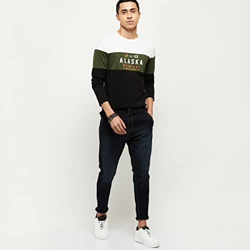 Image of Max Men Colourblocked Ultra Slim Fit Crew Neck T-Shirt