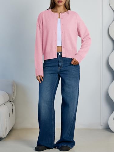 Image of Trendy Queen Cropped Cardigan Sweaters for Women Lightweight Y2k Fall Outfits Spring Fashion Clothes 2026