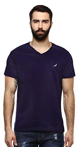 Image of AMERICAN CREW Men's Regular Fit Light weight Sports Polyester T-Shirt (Pack of 2 V-Neck Tshirts for Men)