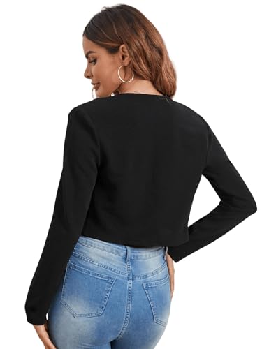 Milumia Business Casual Blazers for Women Open Front Crop Lightweight Jacket Shrug Outwear2