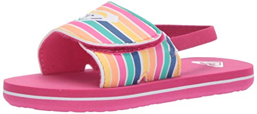 Image of Roxy Girl's TW Finn Sling Back Flip Flop Sandal Sandal, NAVY DREAM, 7 M M US Toddler