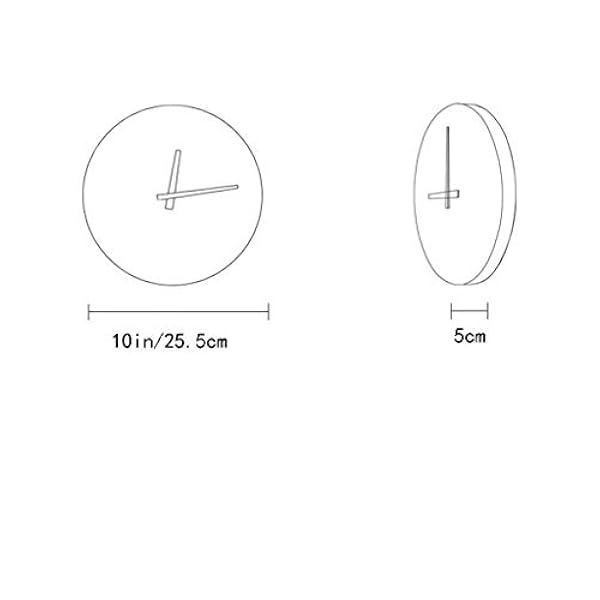 HYY-YY bordklocka, familjeklocka, massivt trä, skrivbordsur, vardagsrum, bordsur, stor pendelklocka, lämplig för vardagsrum, sovrum, kontor (storlek: 25,5 cm), 25,5 cm