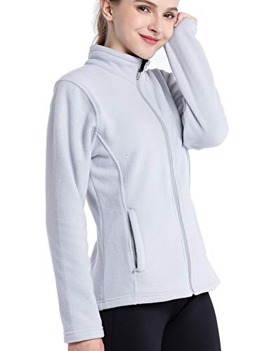 Rion Womenâ€™s Polar Fleece Jacket, Full-Zip, Long Sleeves, Side Pockets