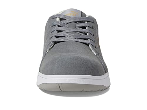 Image of Puma Safety Iconic Suede Low Women's Shoes, Composite Toe, Static Dissipating Safety, Slip Resistant, Grey, Size W6 (640125-06-800)