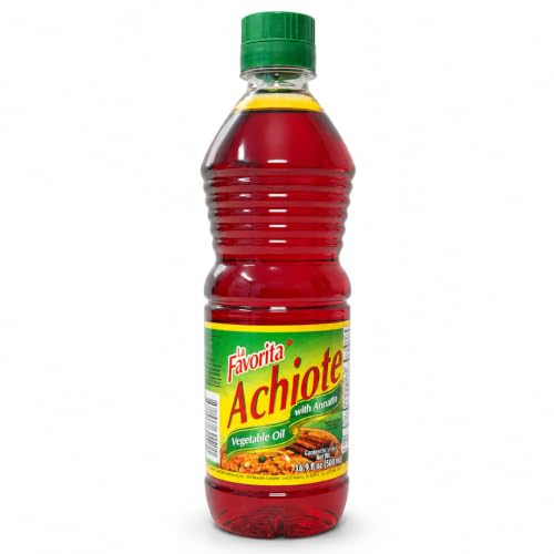LA FAVORITA ANNATTO VEGETABLE OIL, ACHIOTE SEASONING OIL, 16.9 FL