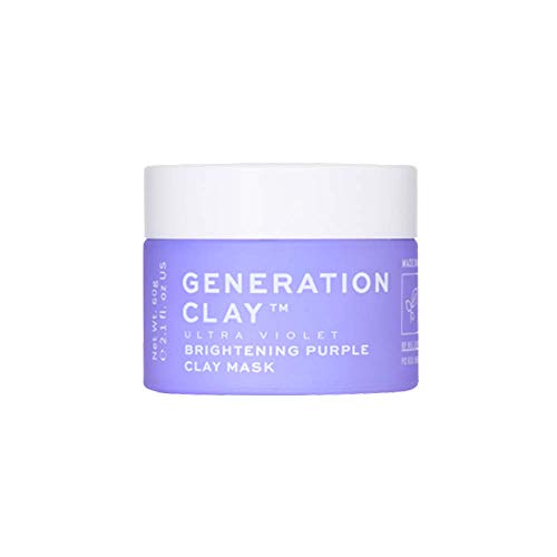 Generation Clay Australian Purple Clay Mask – Ultra Violet Brightening Clay Face Mask Stimulates Collagen & Rejuvenates Dull, Tired Skin – Hydrating Clay Facial Mask Jar, 60gr/2.12oz