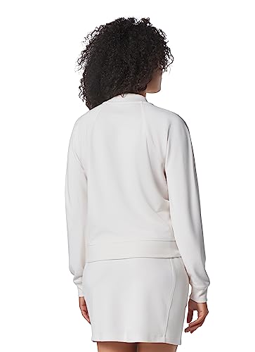 Image of Andrew Marc Women's Performance Flattering Chunky Rib Collar L /S V-Neck Raglan Pullover