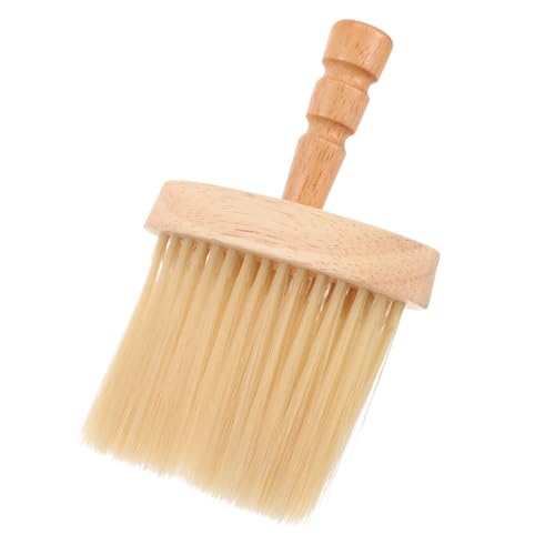 SAFIGLE Barber Brush Neck Duster with Wooden Handle Gentle Hair Salon Shaving Brush for Cleaning Broken Hair Neck and Face Lightweight and Compact Design for and Use