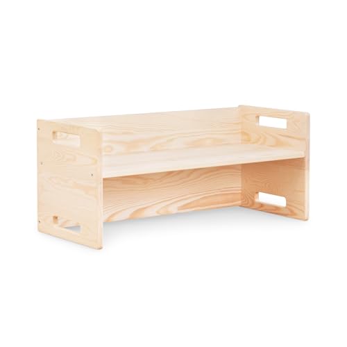 Ehrenkind® Kinder Wendebank | Bank aus Kiefernholz, Montessori-inspiriert, höhenverstellbar & kippsicher | natürlich & mitwachsend
