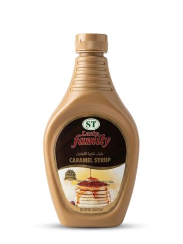 Lucky Family Caramel Syrup Premium Flavoured Syrup 624g