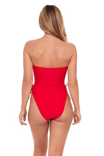 Sports Illustrated Women's Strapless One Piece W/Adjustable Side Cutouts4