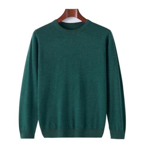 Men's Round Neck Knitted Wool Sweaters Solid Long Sleeve Slim Fit Thin Casual Base Pullover Jumper2