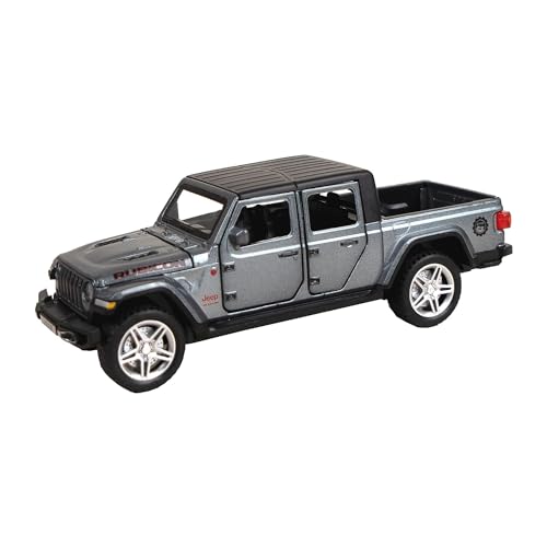 Image of Alloy Metal Pull Back Die-cast Car 1:32 Rubicon Jeep Diecast Metal Pullback Toy car with Openable Doors & Light, Music Boys Gifts Toys for Kids (Multi Color - Jeep)