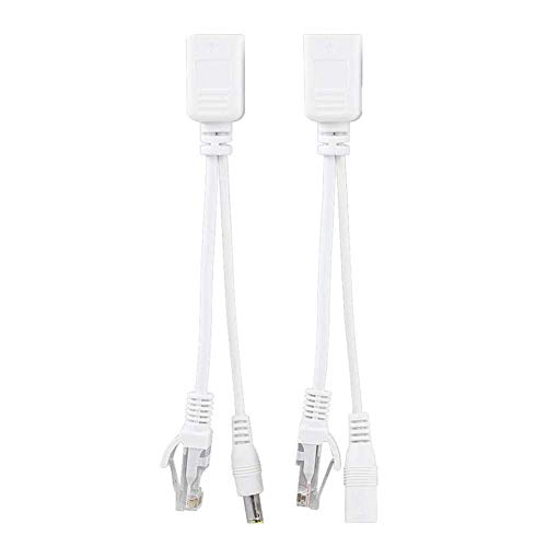 10 pares de cables Poe Rj45 para cámaras de red, adaptador inyectores y splitter Power Over Ethernet DC 12 V. miniatura 1