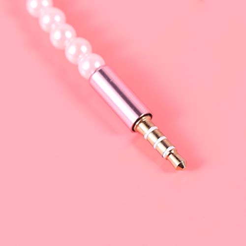 Hemobllo Noise Cancelling Headphones In Ear Earphone Stereo Women Beaded Necklace Wired Headphone Headset Earbuds Earphones () Noise Cancelling Earphones - Image 2