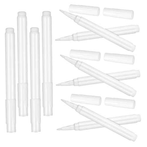HIAKDOFT 10個 白色液体チョークマーカー 耐久プラスチック製 消去可能 ホワイトボード 板 ガラス 鏡対応 コンパクトで収納簡単 学校 オフィス