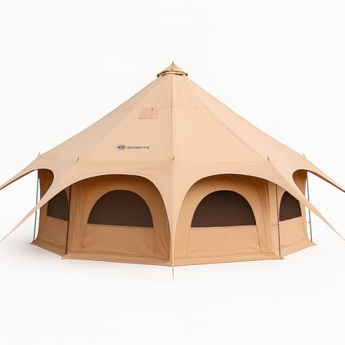 ShinHye 16.4ft Bell Tent for Glamping & Camping – Waterproof