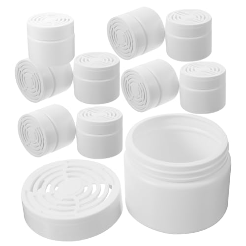 OUNONA 10個入りリフィル可能中空消臭ボックス 白色 インテリアに馴染む芳香剤ケース 多用途 空気清浄 車用 寝室 バスルーム用