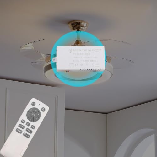 Ventilador de techo para lámpara LED con motor CC y oscilación 3